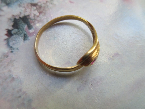 Older Vintage 14K Snake Ring - image 5