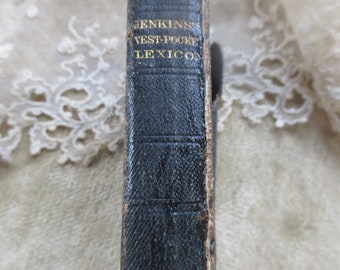 Jenkin's Vest Pocket Lexicon 1874 Antique Dictionary