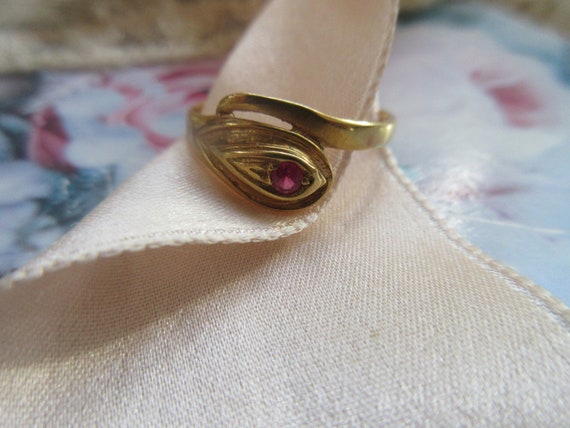 Older Vintage 14K Snake Ring - image 1