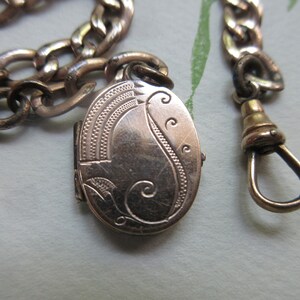 Antique Pocket Watch Chain With Locket Fob in Gold Fill by Bliss ...