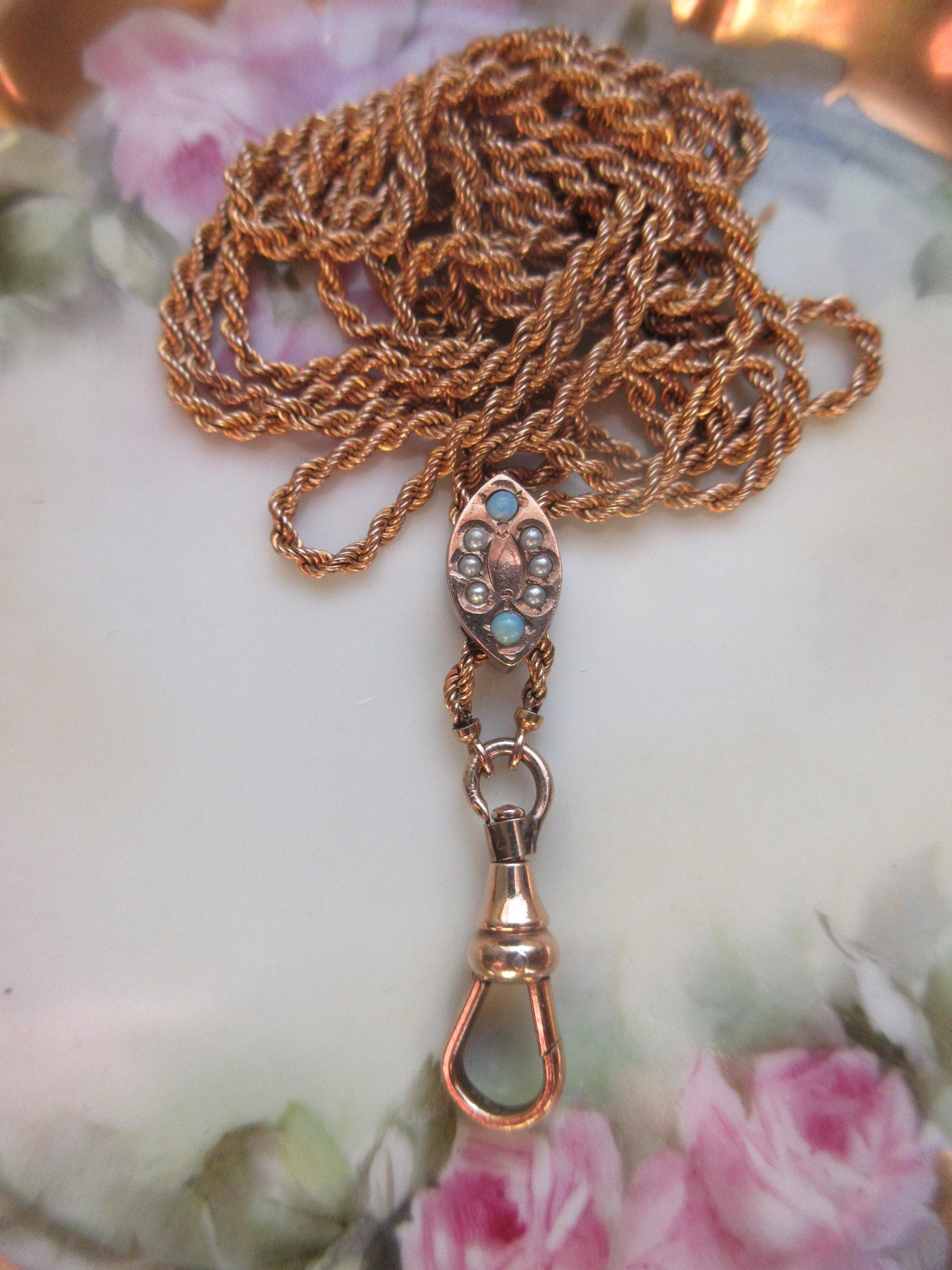 Womans Antique Slide Pocket Watch Chain - Etsy