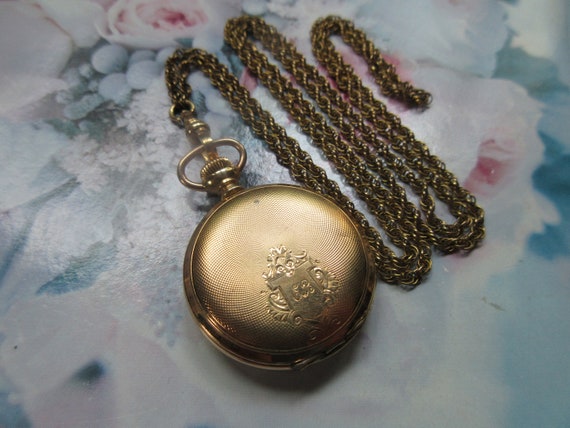 Antique Pocket Watch Necklace Ladies Watch Chain - image 2