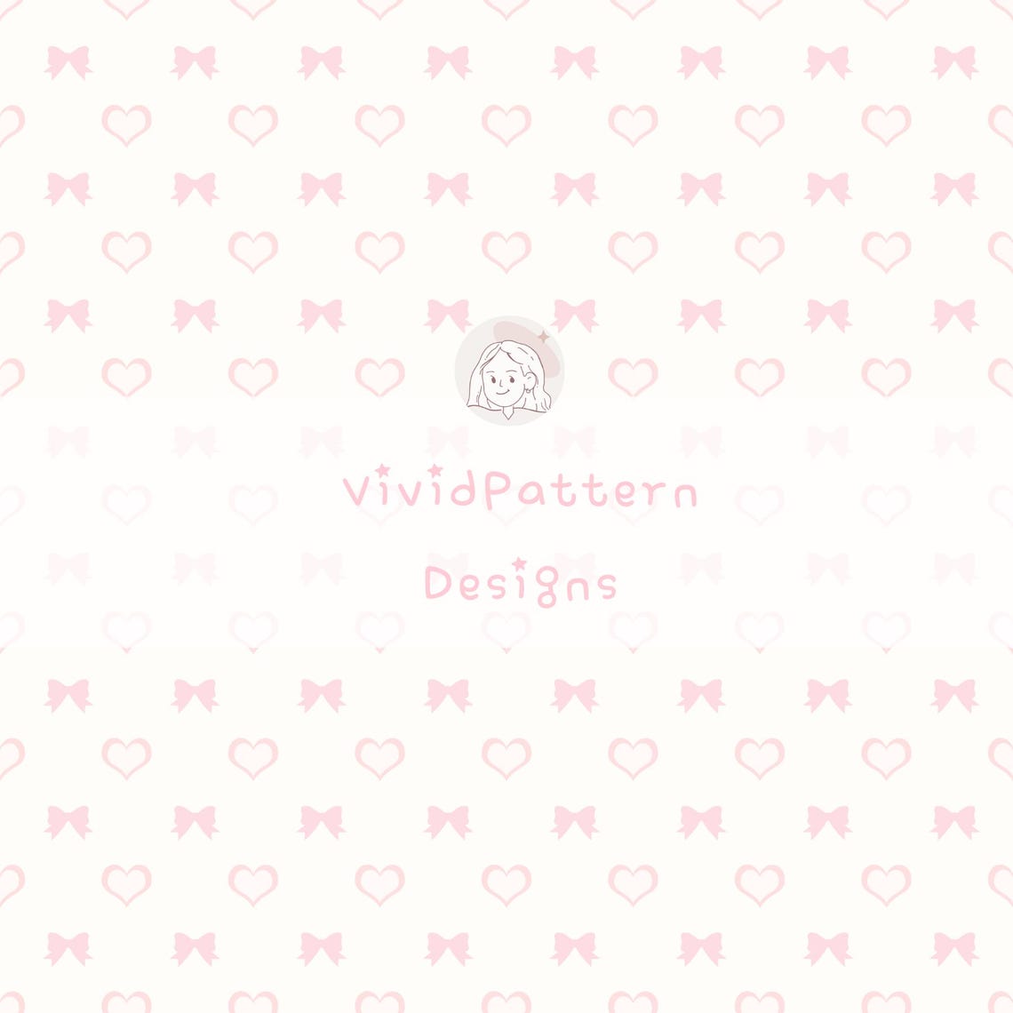 Pink Bow and Heart Seamless Pattern | Cute Pastel Coquette Digital ...