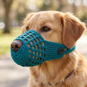 PDF-Anleitung für einen verstellbaren Maulkorb aus Netzgewebe für Hunde | Anleitung für verstellbaren Schnauzenschutz | XS–XL