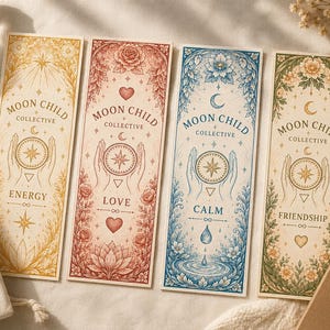 Celestial Energy Bookmarks - Energy, Love, Calm & Friendship