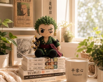 Anime Swordsman Crochet Pattern PDF, Zoro Amigurumi Plush Tutorial