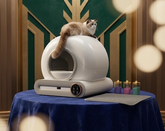 Automated Smart Cat Litter Box: Easy Clean, Modern Feline Home Hygiene