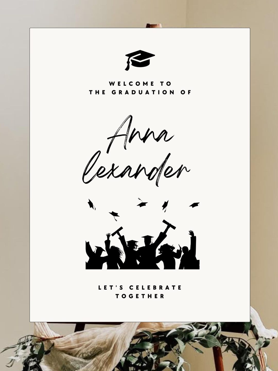 Graduation Welcome Note Editable Graduation Welcome Sign Template, Graduation Party Welcome ...