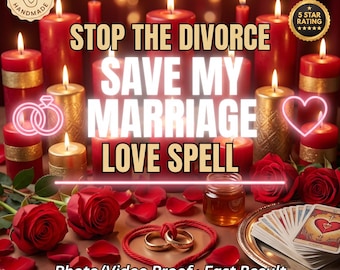 Rituel pour sauver mon mariage | Empêcher le divorce, reconstruire la confiance et faire revenir mon mari | Sortilège le jour même + Preuve photo | Sorcière rom