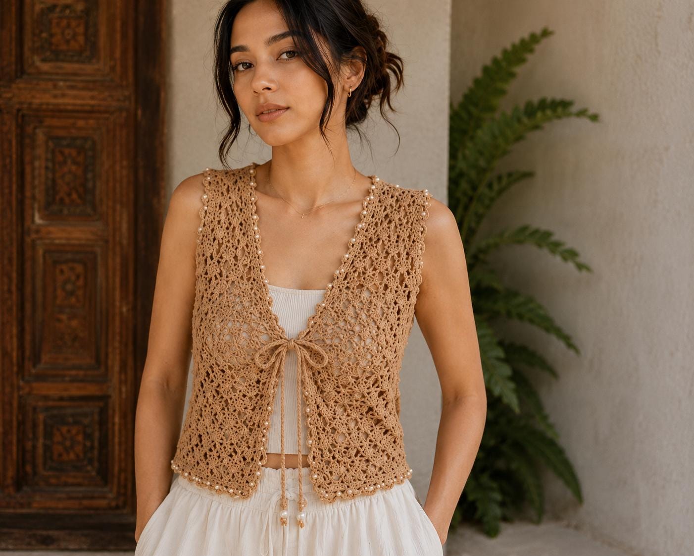 40 Lace Cardigan Crochet Patterns to Refresh Your Handmade Wardrobe 13 Solea Crochet Lace Cardigan Pattern Tie-Front Granny