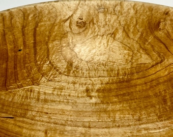 Spalted Ambrosia Maple Centerpiece Bowl with Hand-Carved Feet