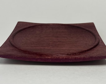 Square Purple Heart Cheese Plate