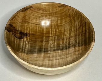 Unique Rippled Maple Bowl