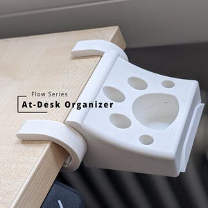 Skrivbordsorganisatör, Design Flow-serien med modulär klämdocka, platsbesparande organisatör, kompatibel med Form Livings modulära klämsystem