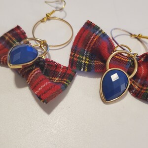 Fabric Bow Earrings