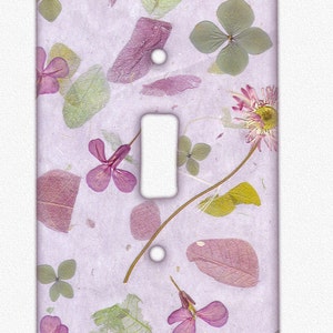 Switch Plate Pressed Flower Art PRINT from original image 5