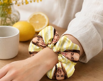 Coletero con foto personalizada, goma para el pelo con rostro personalizado, accesorio de regalo para amigas