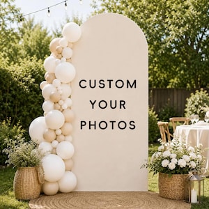 Custom Arch Backdrop Fabric Cover, Personalized Wedding Welcome Sign, Birthday Party Decoration
