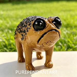 Cute African Rain Frog Resin Statue Grumpy Toad Figurine Mini Animal Sculpture Home Tabletop Garden Decor Gift For Frog Lovers