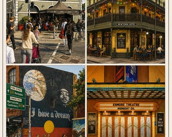 Newtown Landmarks Print | Sydney Vintage Style Wall Art (Digital Download)