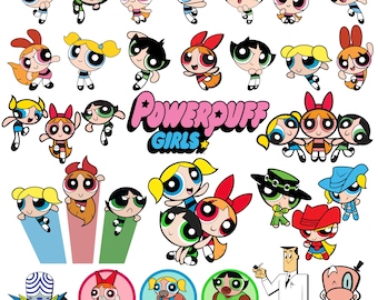 Powerpuff Girls PNG Bundle, (Svg, Png, Eps, Pdf) Powerpuff Girls Clipart, Cartoon Girls SVG, Cute Cartoon PNG, Cricut Cut Files