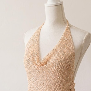 Sequin Crochet Halter Top Pattern | Sparkle Summer Crop Top DIY (PDF Download)