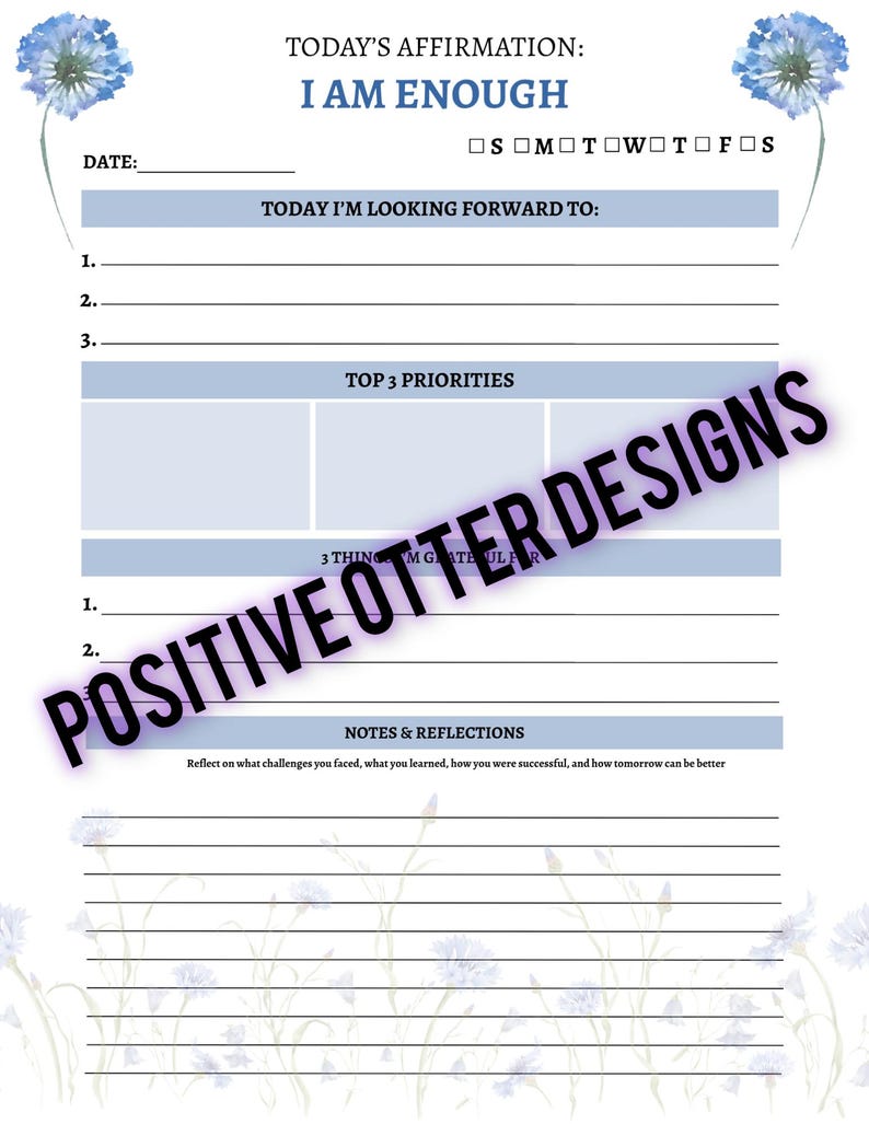 30 Day Gratitude Journal Printable - Digital Download - Etsy