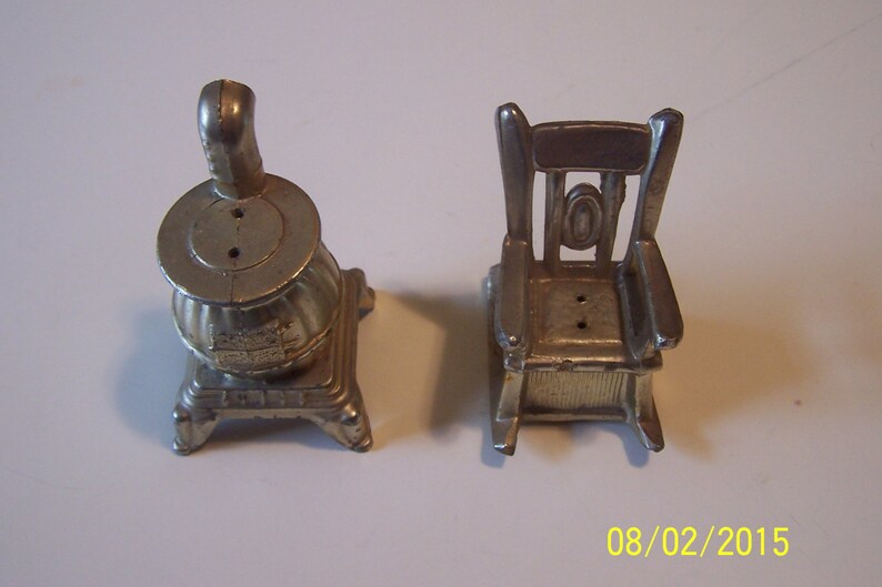 Stove And Rocker Salt And Pepper Shakers