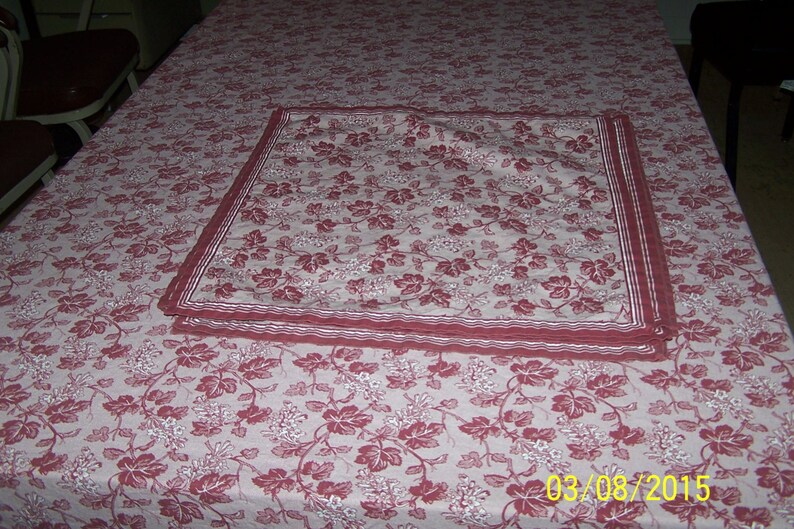 William Sonoma Tablecloth 64 Wide X 117 Long W 7 Matching Napkins Home Living Linens Poligon Com