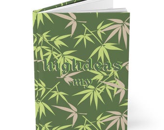 Cuaderno de tapa dura para fumadores de marihuana / Cuaderno mate