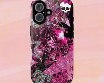 Pink Skull Collage Phone Case | Tough Case