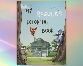 REGULAR SHOW Libro para colorear / Dibujos animados de Rigby y Mordecai