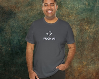 Protesta contra la IA • Camiseta unisex con estampado minimalista