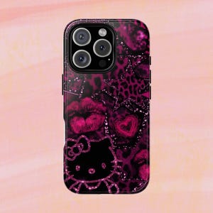 Hello Kitty Kiss Pattern Phone Case | Tough Protective Phone Case image 1
