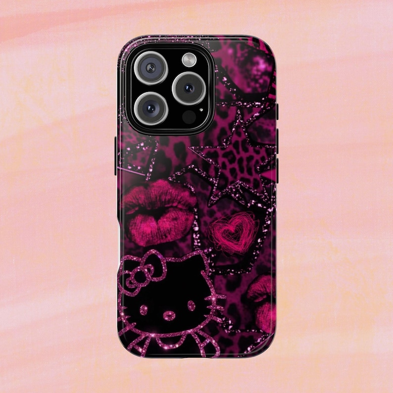 Hello Kitty Kiss Pattern Phone Case | Tough Protective Phone Case image 1