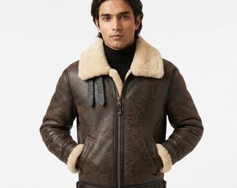 Leon S Kennedy Shearling Leather Jacket, Resident Evil 4 Inspired Cosplay