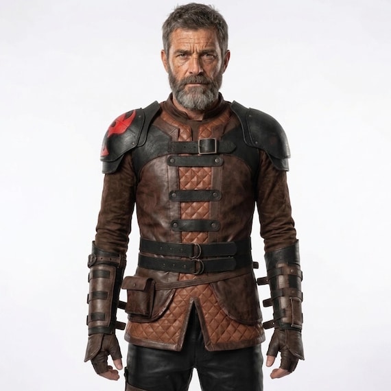 Hiccup Cosplay Costume Leather Armor | How to Train Your Dragon Flight Suit | Men's Dragon Rider Jerkin with Pauldrons