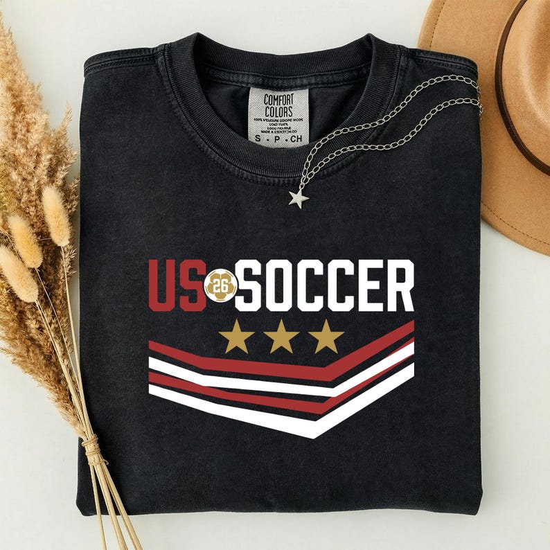 US Soccer 26 Shirt, USA World Cup Graphic Tee, Patriotic Soccer Fan Gift, 2026 Tournament Apparel afbeelding 5