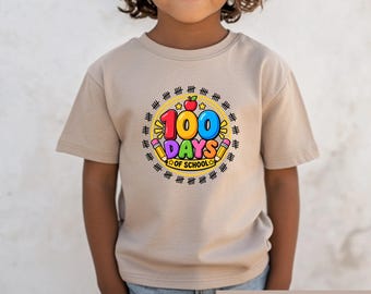 100 Days of School Unisex Premium Shirt, Teacher Celebration Tee, Elementary Student Kids Graphic