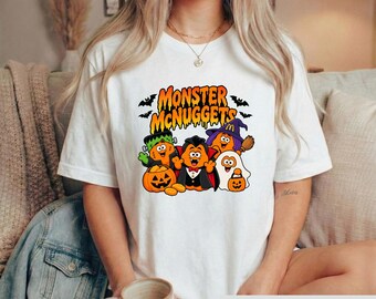 Halloween Monster McNuggets Shirt, Funny Spooky Food Tee, 90s Nostalgia Graphic T-Shirt