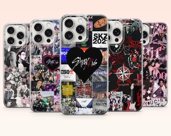 Stray Kids Phone Case SKZ Korean Pop Cover for iPhone 17e, 16, 15, 14, 13, 12, Samsung S25, S24, S23, S22, A16, A26, Pixel 10, 9Pro