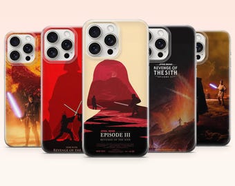 Revenge of Sith Phone Case Star Wars Movie Cover for iPhone 17e, 16, 15, 14, 13, 12, Samsung S25, S24, S23, S22, A16, A26, Pixel 10, 9Pro