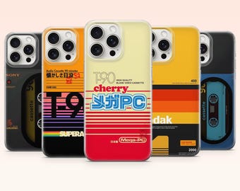 Cassette Phone Case Vintage Retro Player Cover for iPhone 17e, 16, 15, 14, 13, 12, Samsung S25, S24, S23, S22, A16, A26, Pixel 10, 9Pro