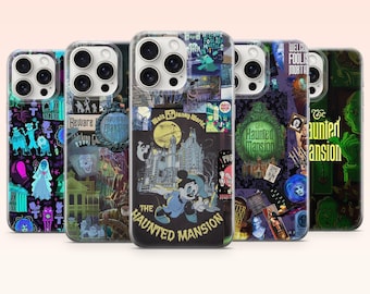 Haunted Mansion Phone Case Gothic Disney Cover for iPhone 17e, 16, 15, 14, 13, 12, Samsung S25, S24, S23, S22, A16, A26, Pixel 10, 9Pro