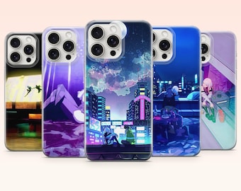 Edgerunners Phone Case Cyberpunk Futuristic City Cover for iPhone 17e, 16, 15, 14, 13, 12, Samsung S25, S24, S23, S22, A16, A26, Pixel 10, 9