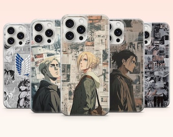Attack on Titan Phone Case AOT Anime Cover for iPhone 17e, 16, 15, 14, 13, 12, Samsung S25, S24, S23, S22, A16, A26, Pixel 10, 9Pro