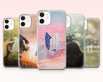 Attack on Titan Phone Case Anime AOT Cover for iPhone 17e, 16, 15, 14, 13, 12, Samsung S25, S24, S23, S22, A16, A26, Pixel 10, 9Pro