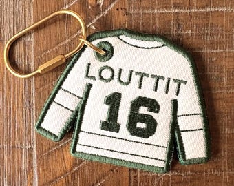 Hockey jersey bag tag