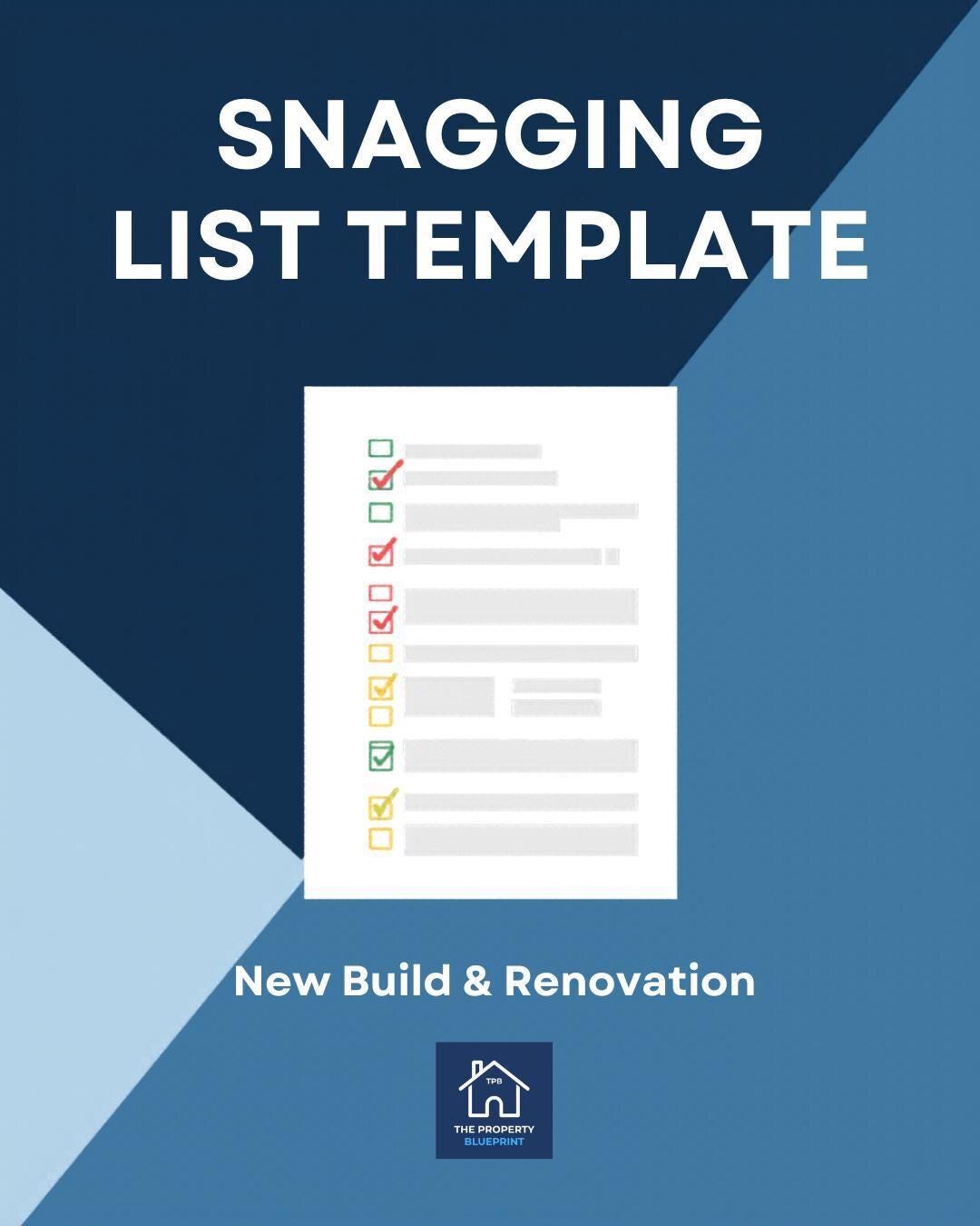 Snagging Checklist Example Snagging List Template | New Build & Renovation Checklist | Excel ...