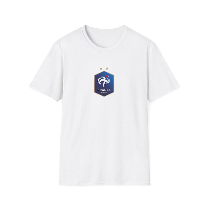 France Football Crest T-Shirt | French Soccer FFF Emblem Bild 1